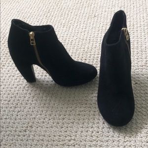 Suede material booties